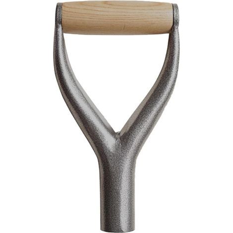 D-Griff-Schaufeln, 1,22 Zoll Stiel mit Holzgriff, Eisen-Ersatzteile, Gartenwerkzeug (Silber) (1/5)