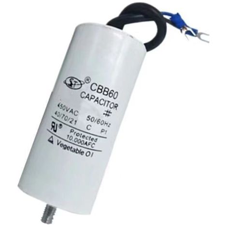 Condensateur de démarrage Condensateur Moteur 16 µF 450 V 35 x 83 mm connecteur M8 16 µF (1/2)
