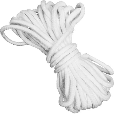 Cordon de Coton Auto-arrosant 2 Rouleaux 1/6 et 1/4 Pouce Mèche Absorbante Blanche, Apport Hydroponique, pour Violettes et Semis en Extérieur (1/5)