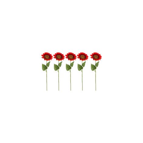 Lot de 6 tournesols artificiels, grandes fleurs artificielles ressemblant à de vraies fleurs décoratives - orange (1/5)
