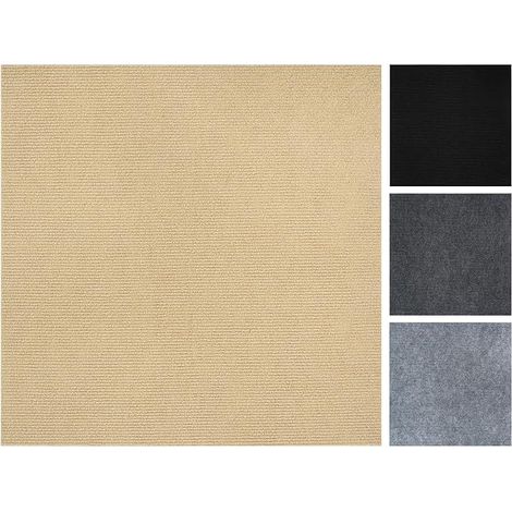 Self-Adhesive Carpet Tiles 10 Pieces Square 50 x 50 cm Khaki (1/5)