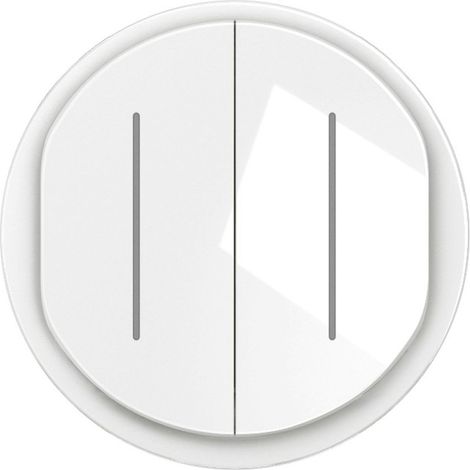 Legrand CB2007 Embellecedor para interruptor doble con indicador luminoso Céliane - Blanco (1/2)
