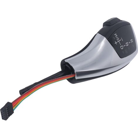 Pommeau de levier de vitesses automatique à LED, côté conducteur gauche, bouton rouge, remplacement pour Z4 E85 2001-2008, finition argentée par électrolyse (1/5)