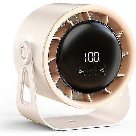 Ventilateur de poche portable pour bureau ou extérieur, petit ventilateur USB avec affichage numérique (1/4)