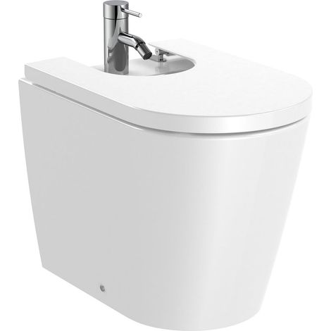 ROCA INSPIRA ROUND Bidé a Suelo con Tapa Caída Amortiguada Blanco Brillo - ref: A357527000+A80652200B (1/2)