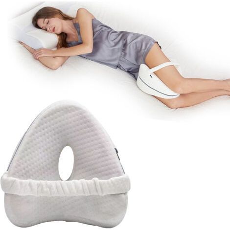Oreiller ergonomique pour jambes et genoux – Mousse à mémoire de forme – Housse en coton doux – Soulage douleurs lombaires et sciatique (1/5)