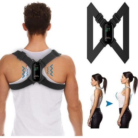 Correcteur de Posture Intelligent - Soutien Dorsal Intelligent - Support de posture avec capteur de vibration (Version Améliorée) (1/4)