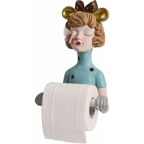 Nordic Creative Girl Toilet Paper Holder Resin Tissue Dispenser Bathroom Dectorstions Towel Home Decoration MUMU