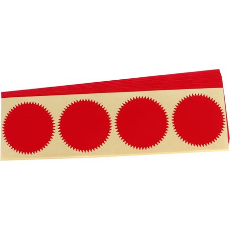 serrated lace sealing stickers round 5cm self adhesive 40 (1/5)