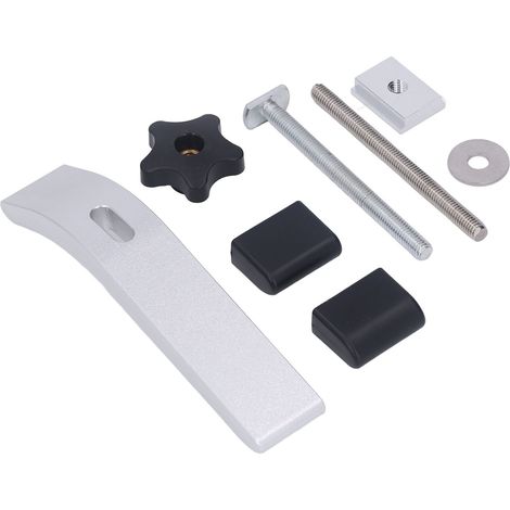 2 Set T Track Hold Down Clamps Aluminum Alloy Woodworking CNC Jig Accessories 6 2/7in L 1/2in T