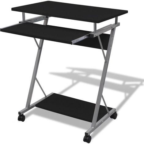 Bureau table meuble travail informatique de bureau noire pour ordinateur (1/4)