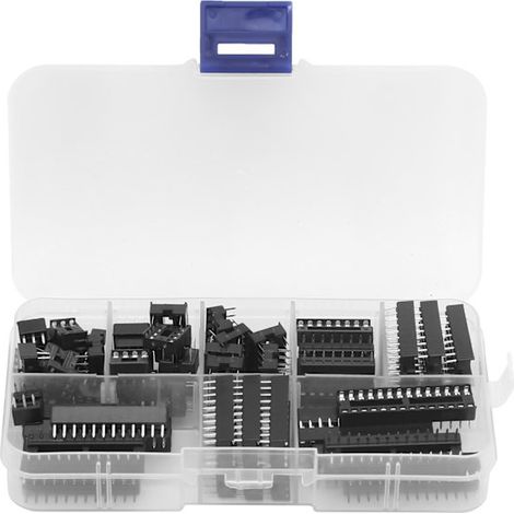 Kit de 66 adaptateurs pour supports de circuits intégrés, composants électroniques DIY à connexion directe 6-28 broches (1/5)