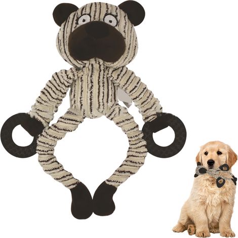 1 Jouet chien, peluche interactive, matériau coton, son criquet, pour petit moyen grand chien (1/5)