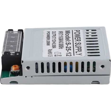 Alimentation à découpage 12V 25W 2,08A Transformateur pour caisson lumineux, ruban LED et système de caméra de surveillance (1/5)