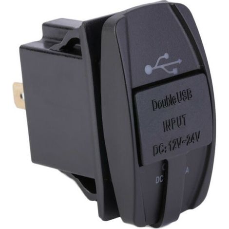 Direct sales of waterproof rocker switches with dual USB charger sockets suitable for marine, truck, and RV use. (1/4)