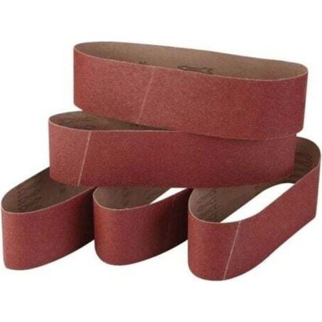 Jeu de 5 bandes abrasives en corindon fin 100 x 915 cm granulométrie 60/80/120/240/320--TRIMEC-
