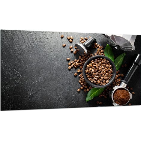 PLAQUE DE PROTECTION EN VERRE POUR CUISINIÈRE 90X52 CAFÉ (1/5)