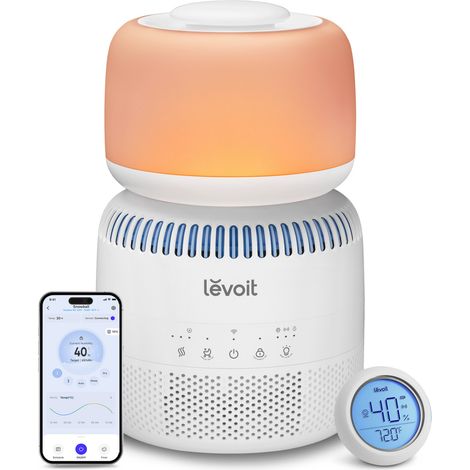 Levoit LEH-B381S-WEU humidificador Natural 3,8 L Azul, Blanco 19 W