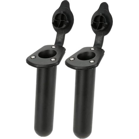 Portacanne in 2 pezzi con tappo di copertura, montaggio a filo in plastica per ponte kayak, copricanne per barca da pesca, accessorio per attrezzatura da pesca per barca, kayak, canoa (diametro intern (1/5)