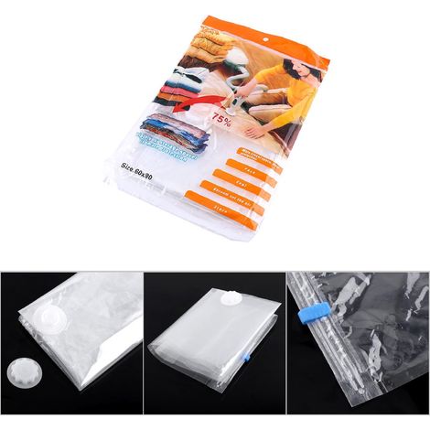 Sac de stockage sous vide géant Pratical Organisateur ménage Gain de place (60 x 80cm) PET+PPC Transparent 1pc (1/4)