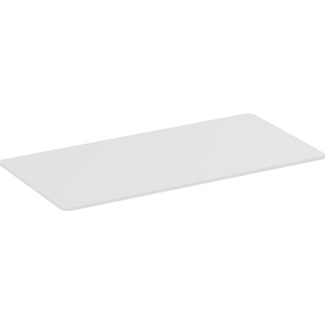 Plateau de bureau bords arrondis 150x75cm, blanc