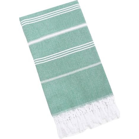 1 pièce Serviette de plage turque, coton peigné, ultra absorbante, séchage rapide, polyvalente pour bain, sauna, pique-nique (1/5)