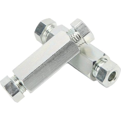 Connecteurs de tuyaux de frein, 2 pièces/ensemble de raccords de tuyaux de frein 3/8 po en ligne femelle + écrous mâles de remplacement pour les voitures britanniques américaines réparant l'extension (1/5)