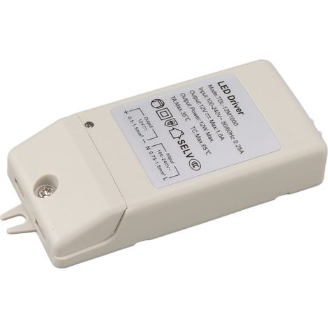 Alimentation LED 12 W CC 12 V 1 A à courant constant pour rubans LED CA 100-240 V TDL 12M1000 (1/5)