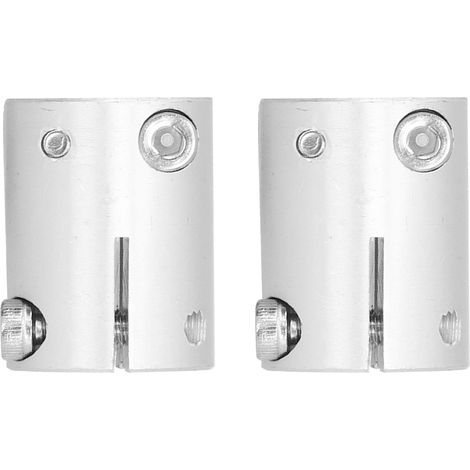 2 accouplements d'arbres en alliage d'aluminium haute charge, alésage 6 mm à 6 mm, pièces métalliques