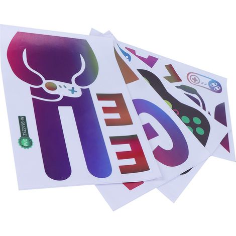 Stickers muraux créatifs en PVC, autocollants, en forme de manette de jeu, pour décorer les murs du salon et de la chambre. (1/5)