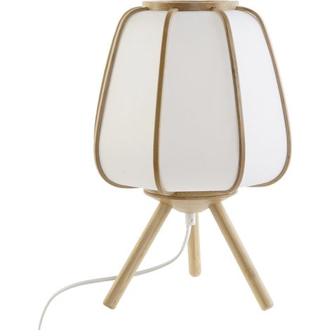 Lampara Sobremesa Bambu Poliester 23X23X35 Natural LA178741 (1/5)