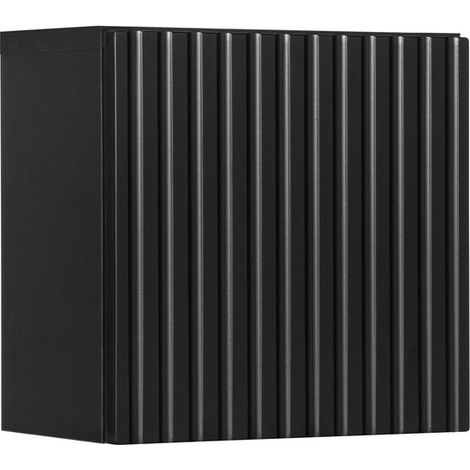 Mobile alto per il bagno VANO – 1 porta – Nero opaco – L30 × P18 × H30 cm – Da appendere