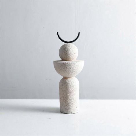 Abstrakte geometrische Sandsteinstatue Kunstornamente A-- (1/5)