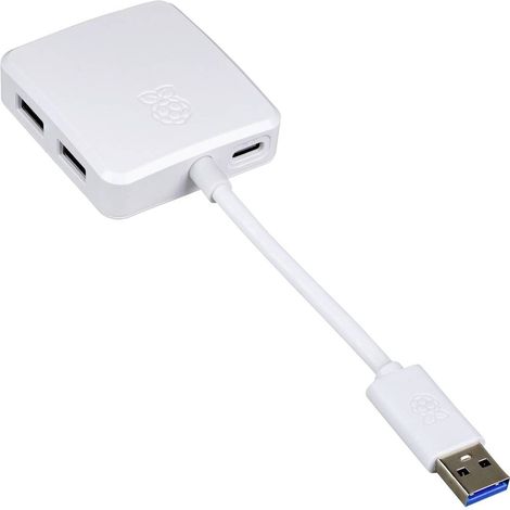 Raspberry Pi® SC1636 Hub USB 4 ports USB-A USB 3.0 5 GBit/s blanc SC1636 (1/3)