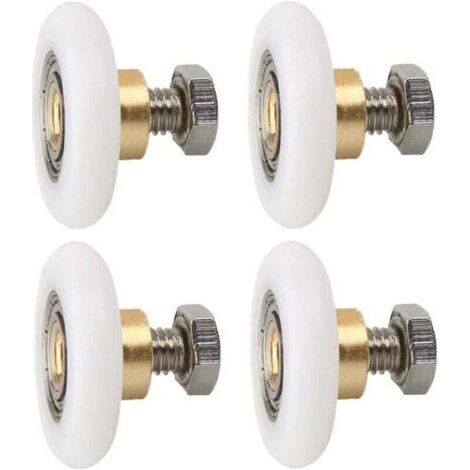 Ensoleille – Set of 4 Shower Door Rollers 23mm – Nylon with Copper Mandrel – Easy Installation with M4 Screws – For Sliding Glass Doors (1/5)