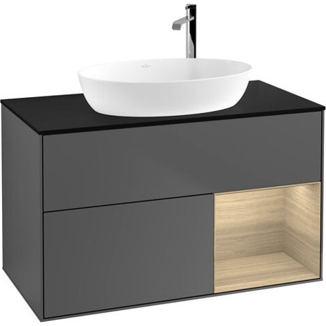 Villeroy & Boch F902PCGK Meuble sous-lavabo Finion F90 (1/2)