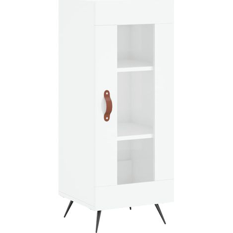 Credenza buffet cassettiera mobile contenitore organizer cucina soggiorno lucido 34,5 x 34 x 90 cm derivati del legno bianco 020030628