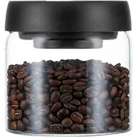 Vide hermétique carafe café grains verre hermétique boîte aliments Grains bonbons garder frais rangement bocal 500Ml (1/5)