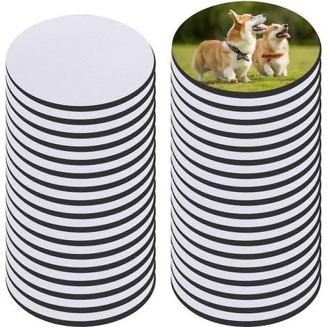 Ensemble de 35 sous-verres ronds pour sublimation, porte-tasses vides pour transfert thermique, presse. (1/3)