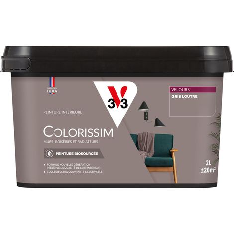 Peinture murale intérieure Colorissim® V33 Gris loutre Velours 2L