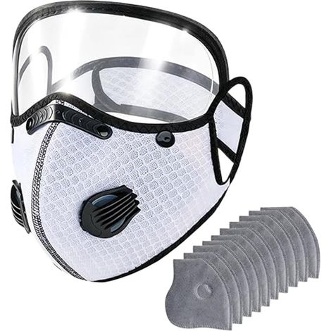 Masque de protection anti-poussière, respirant, anti-buée et anti-UV Masque avec lunettes de protection ajustables pour le travail du bois, la construction et les déplacements domicile-travail (femme
