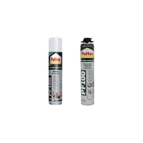 SCHIUMA POLIURETANICA UNIVERSALE PATTEX PF100- - ml.750 applicazione con pistola - 2 pezzi HENKEL