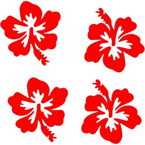 Adesivo Fluorescente Fiore (Rosso) (1/5)