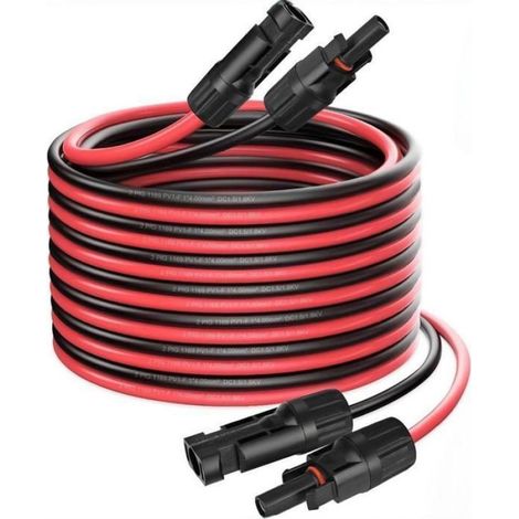 Câble Solaire - 4 mm² - 5 m - Connecteur IP67 - Pour Panneau Photovoltaïque - 1 Pièce (1/5)