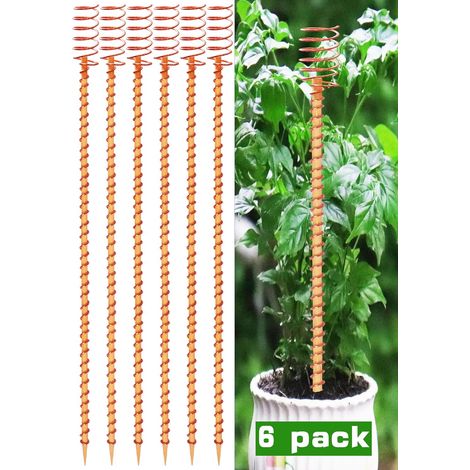 6 antennes de jardinage Electroculture en cuivre pur, tuteurs tiges fil cuivre, kit anneaux tenseurs pyramidaux (33 cm) (1/5)