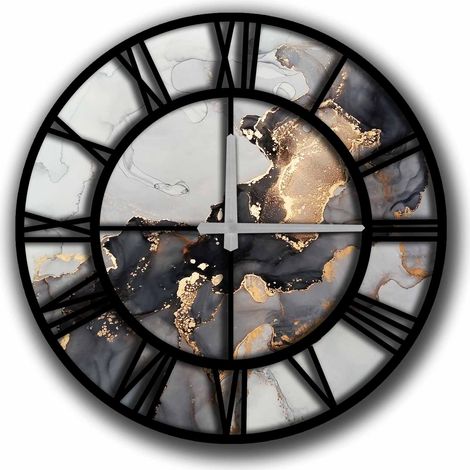 Orologio da parete in MDF, orologio decorativo Clock Multicolore (1/2)