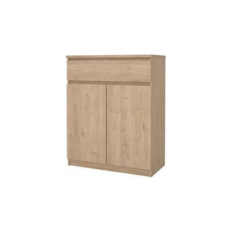 KIT CREDENZA 2ANTE+1CASS NAIA 80X40X100CM ROVERE