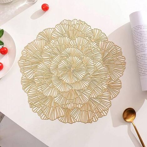 Tovaglietta rotonda Ecarla color oro 38 cm MP22