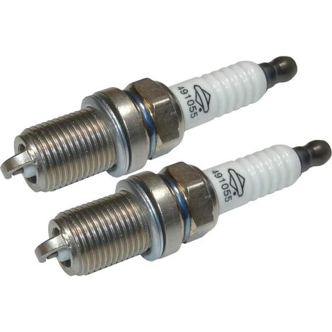 2-teiliges Zubehörset für Gartengeräte: Ersatzzündkerzen für Briggs & Stratton 491055S