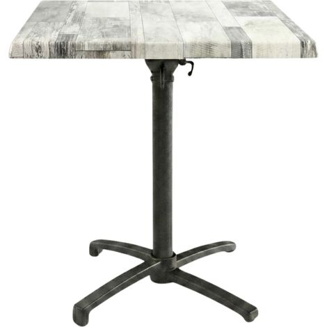 Table Pliable 60x60 cm plateau Stratifié moulé modèle TABLE WHITE DREAM MOULÉ pied T-One (1/3)